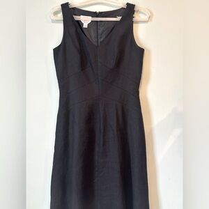 Talbots Black Linen Midi Dress, size 8